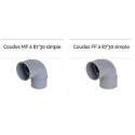 Coude PVC 87° FF Ø75 CP88