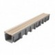 Caniveau PVC Nicoll Connecto 13cm x 1ml + 2 Grilles PVC Sable Classe A15