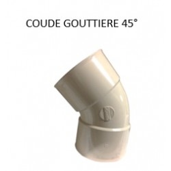 Coude Gouttière PVC Ø80mm 45° FF