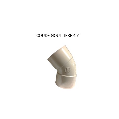 Coude Gouttière PVC Ø80mm 45° FF