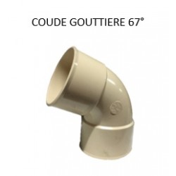 Coude Gouttière PVC Ø80mm 67° FF