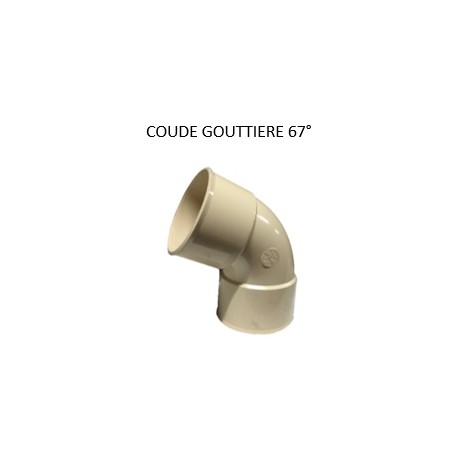 Coude Gouttière PVC Ø80mm 67° FF