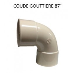 Coude Gouttière PVC Ø80mm 87° FF