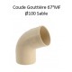 Coude Gouttière PVC Ø100mm 67° MF
