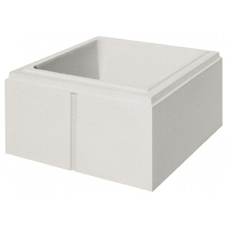 Elément Pilier Déco Lisse 32 x 32 x 16.7 Blanc Cassé